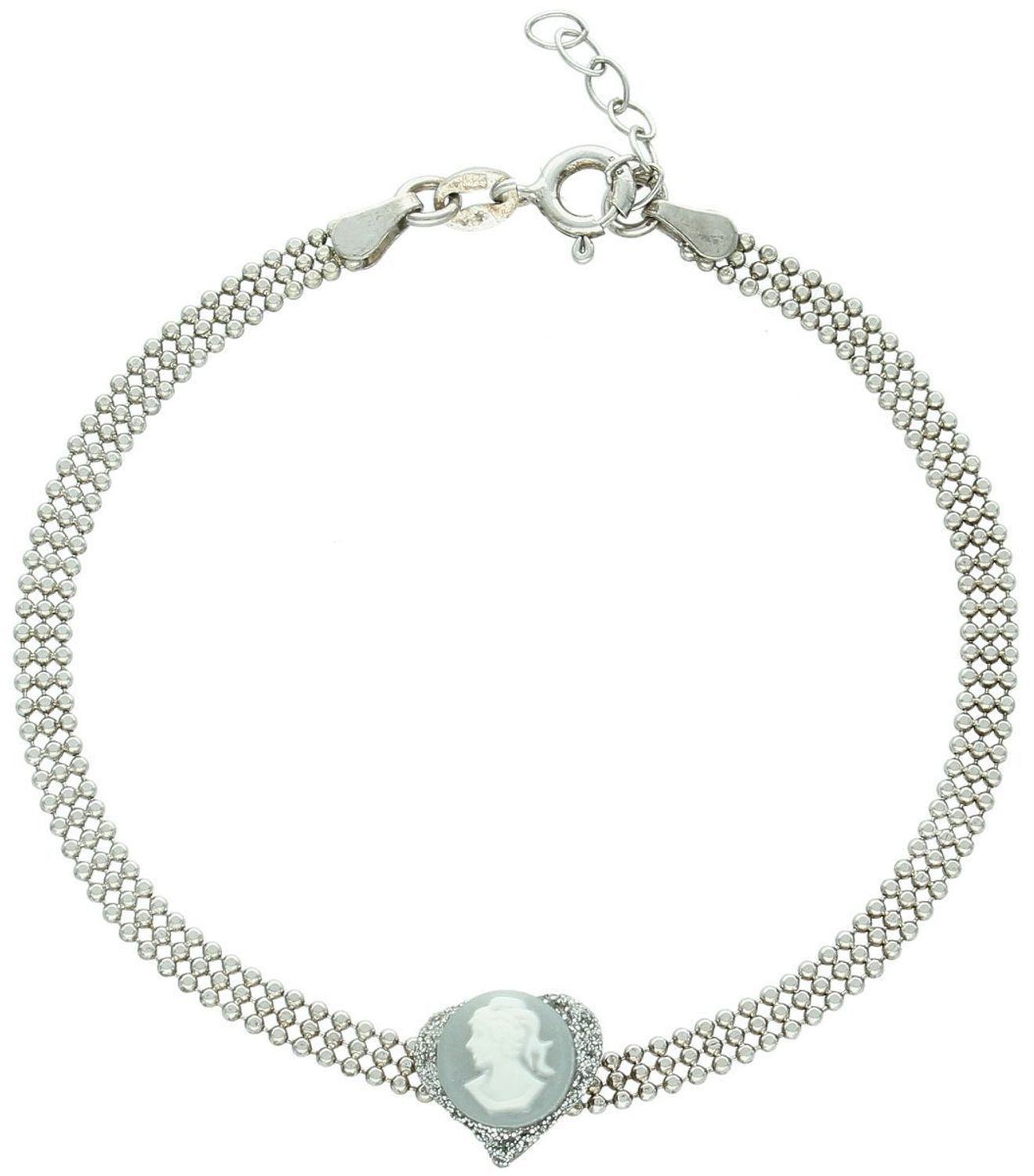 Srebrna bransoletka damska z trójrzędowym splotem – Pani Walewska DIA-BRA-5784-925 Subtelna, a zarazem przyciągająca spojrzenia – ta srebrna bransoletka to ukłon w stronę klasycznej elegancji 1.jpg