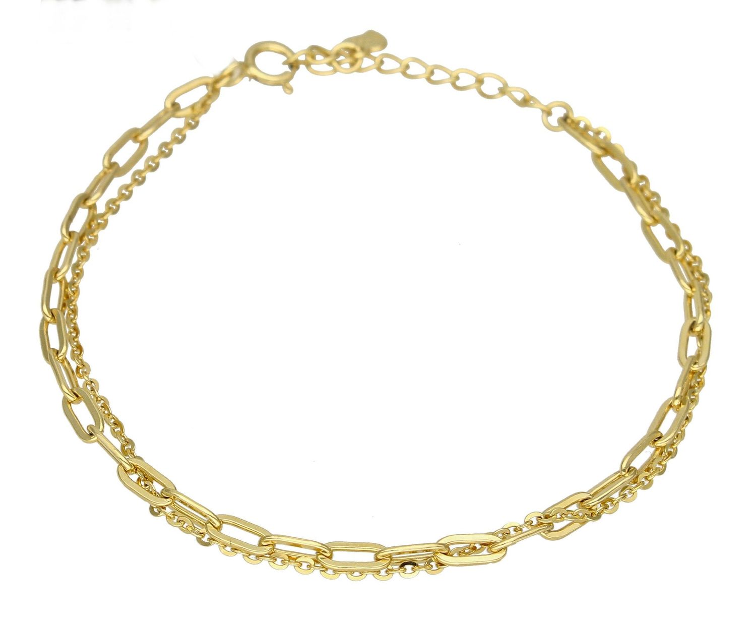 Bransoletka pozłacana  Spinaczowy splot  925 DIA-BRA-5957-925. Bransoletka wykonana z najwyższej próby srebra w pozłoceniu żółtego złota o nowoczesnym i oryginalnym sploci (2).jpg