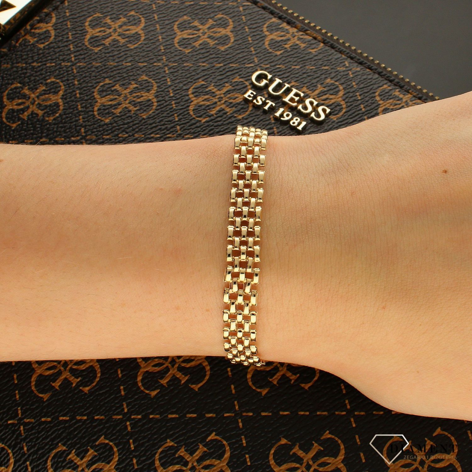 Złota bransoletka 585 o biżuteryjnym splocie DIA-BRA-6190-585.  Złota bransoletka damska. Złota bransoletka biżuteryjny splot. Złota bransoletka klasyczna. Złota bransoletka idealna dla kobiety. Złota bra (1).jpg