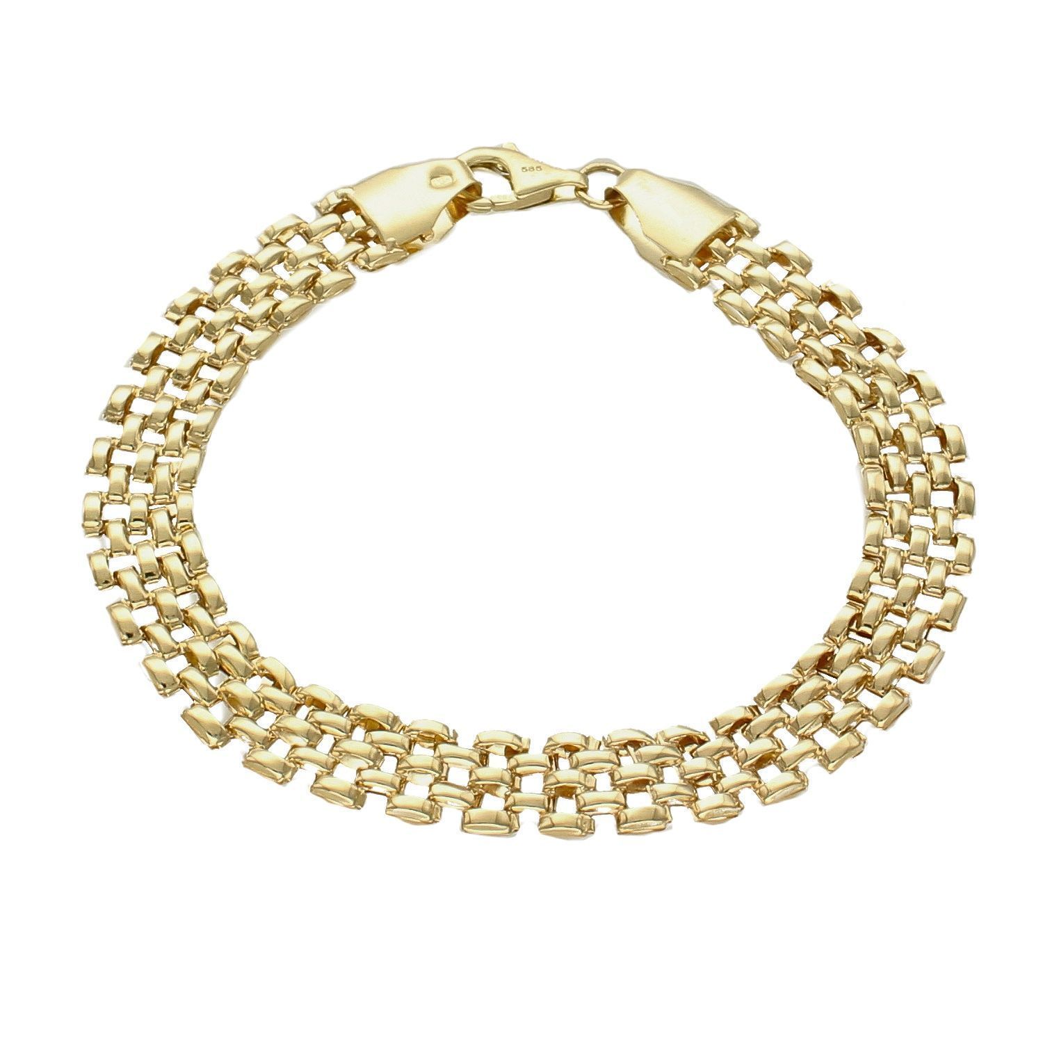 Złota bransoletka 585 o biżuteryjnym splocie DIA-BRA-6190-585.  Złota bransoletka damska. Złota bransoletka biżuteryjny splot. Złota bransoletka klasyczna. Złota bransoletka idealna dla kobiety. Złota bra (1).jpg