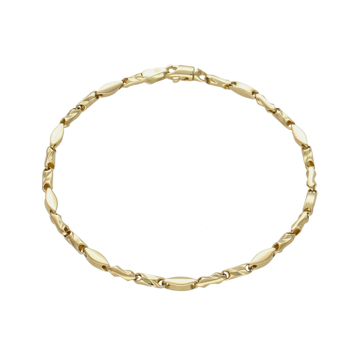 Złota bransoletka 585 damska o subtelnym wzorze DIA-BRA-6200-585. Złota bransoletka damska. Złota bransoletka elegancka. Złota bransoletka łańcuszek. Złota bransoletka ozdobna. Złota bransoletka klasyczna (1).jpg