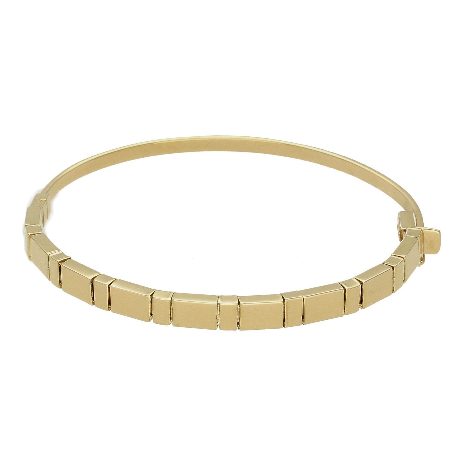 Złota bransoletka sztywna gładkie prostokąty DIA-BRA-6210-585.  Złota bransoletka damska. Bransoletka damska złota. Bransoletka złota sztywna. Bransoletka złota w  (1).jpg