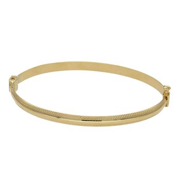Bransoletka złota sztywna delikatnie zdobiona DIA-BRA-6211-585. Złota bransoletka damska. Bransoletka damska złota. Bransoletka złota sztywna. Bransoletka złota w kształcie koł (1).jpg