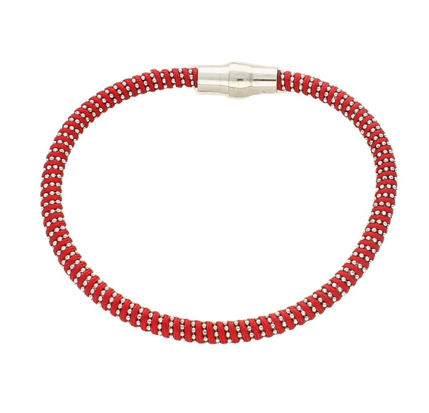 Bransoletka stalowa damska sztywna czerwona z cyrkoniami DIA-BRA-6402-925.jpg