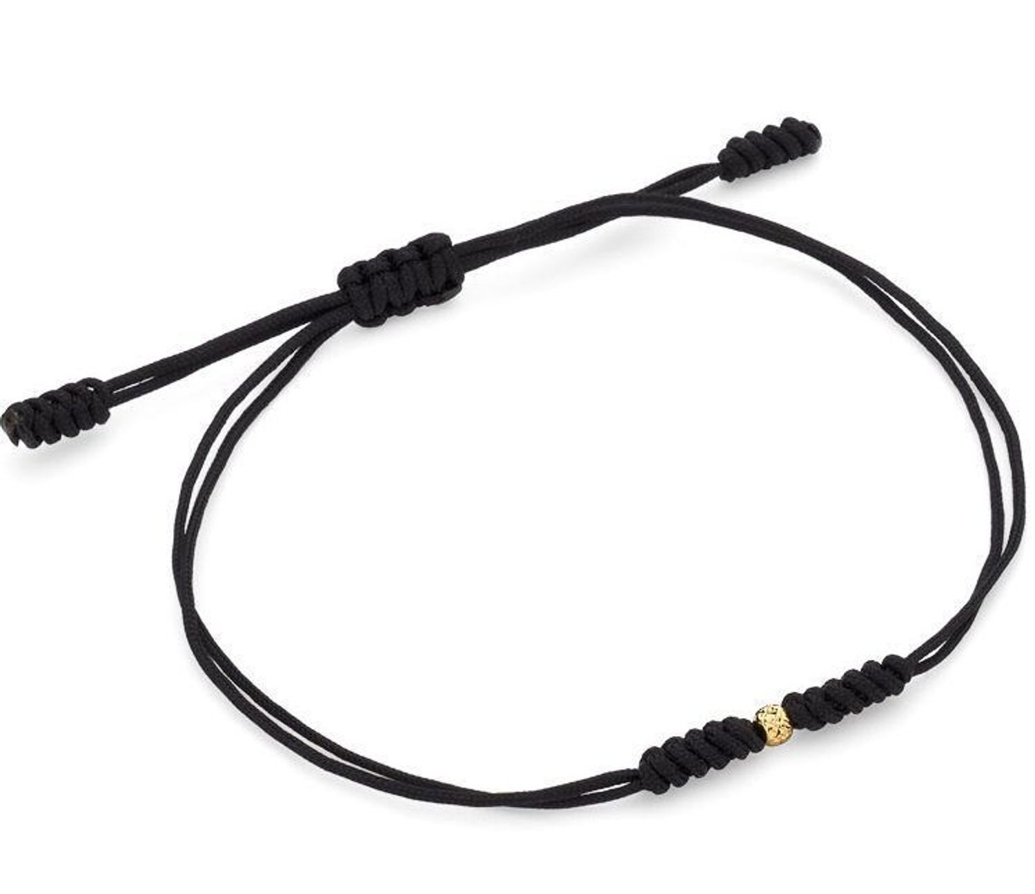 Bransoletka na czarnym sznurku ze złotą kuleczką DIA-BRA-6443BLACK-585.jpg