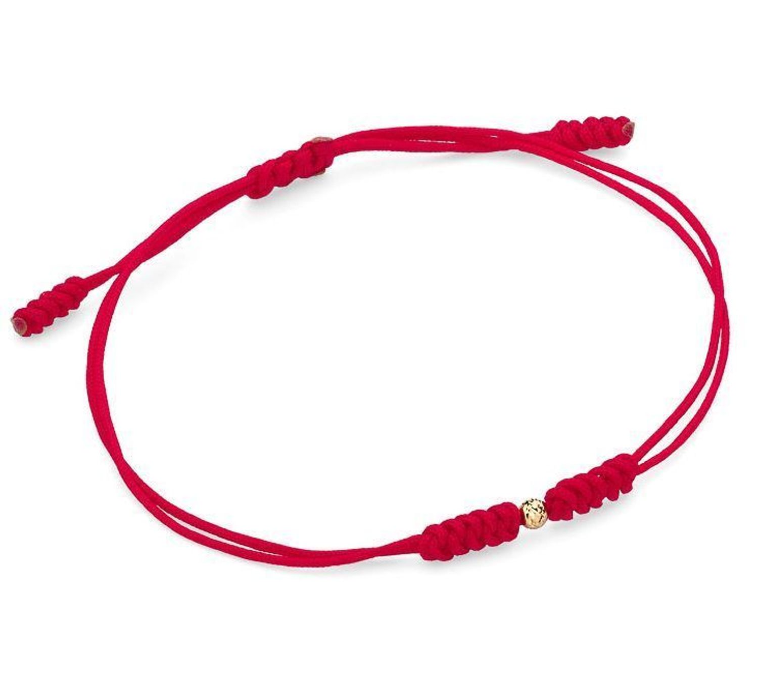 Bransoletka na czerwonym sznureczku z kulkami złota DIA-BRA-6443RED-585.jpg