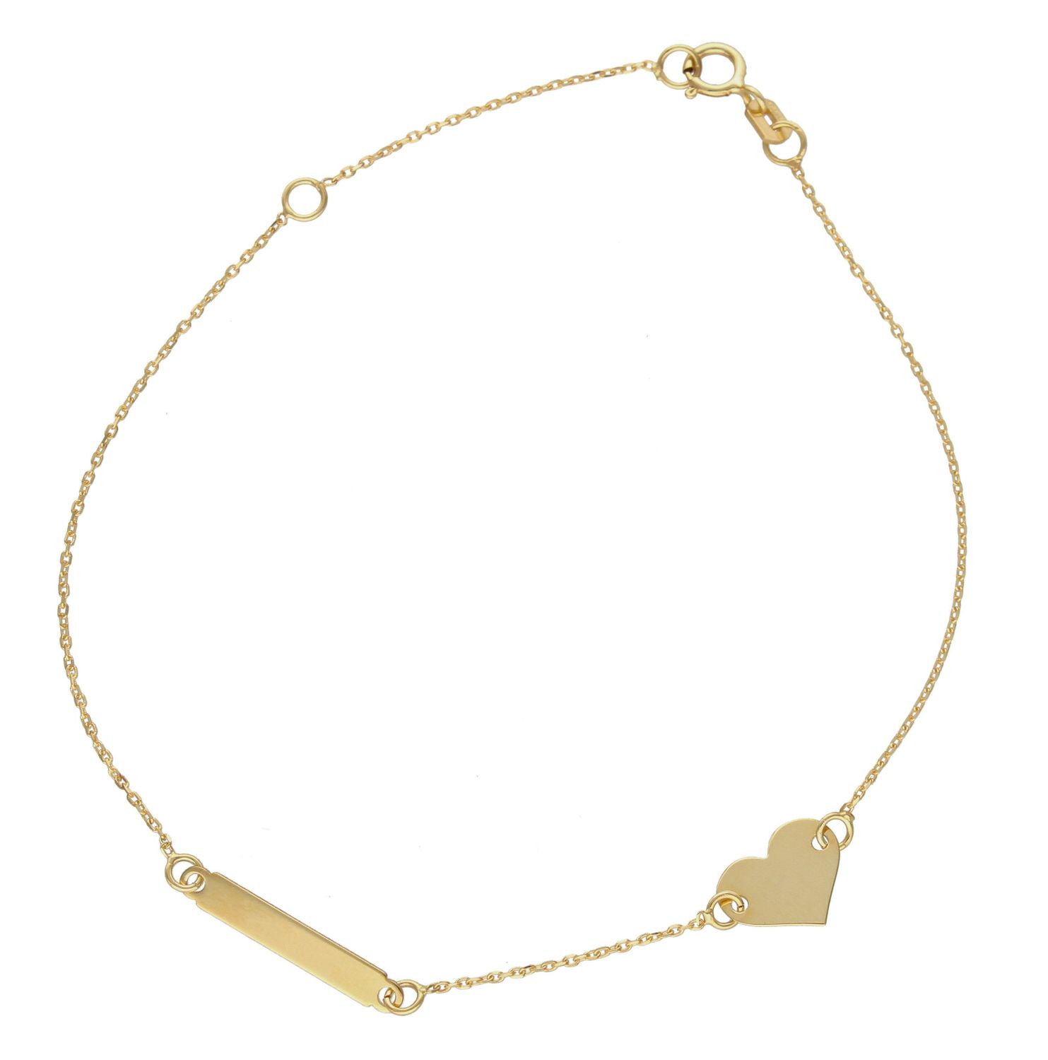 Bransoletka złota 585 celebrytka z sercem DIA-BRA-6531-585. Bransoletka damska złota. Bransoletka klasyczna złota. Bransoletka złota celebrytka. Złota bransoletka z sercem. Złota bransoletka na każdą okazję. Złota bransoletk.jpg