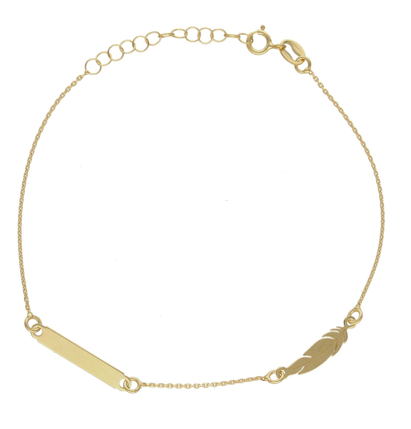 Bransoletka złota 585 celebrytka z listkiem DIA-BRA-6536-585.  Bransoletka damska złota. Bransoletka klasyczna złota. Bransoletka złota celebrytka. Złota bransoletka z listkiem. Złota bransoletka na każdą okazję. Złota bransol (1).jpg