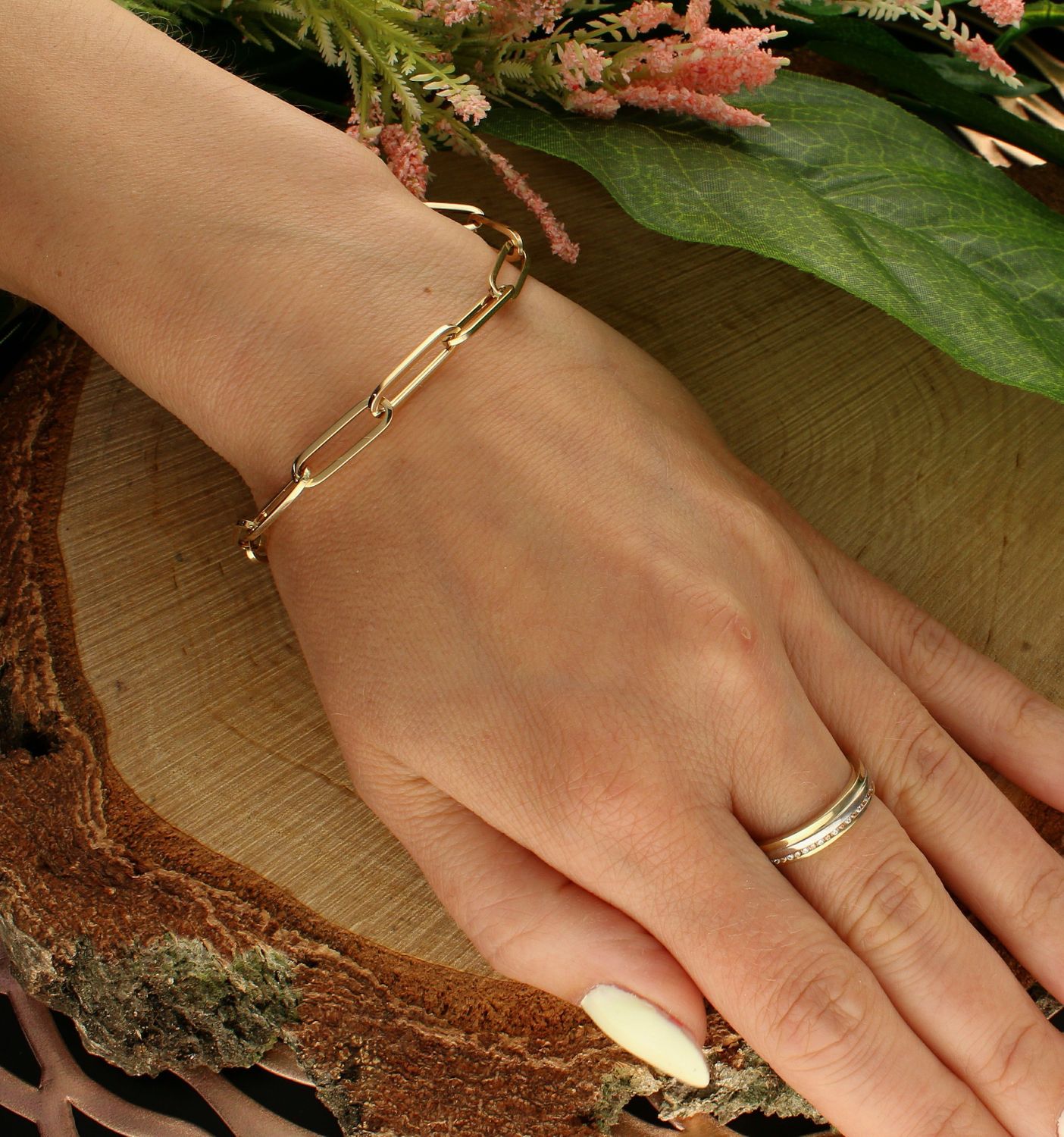 Bransoletka złota 585 podłużne łączone oczka DIA-BRA-6538-585. Bransoletka damska złota. Bransoletka klasyczna złota. Bransoletka złota elegancka. Złota bransoletka duże oczka. Złota bransoletka na każdą okazję. Idealna złota  (1).jpg