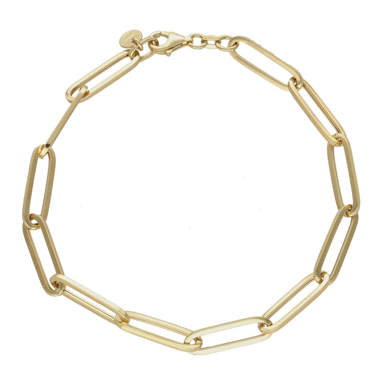 Bransoletka złota 585 podłużne łączone oczka DIA-BRA-6538-585. Bransoletka damska złota. Bransoletka klasyczna złota. Bransoletka złota elegancka. Złota bransoletka duże oczka. Złota bransoletka na każdą okazję. Idealna złota  (1).jpg