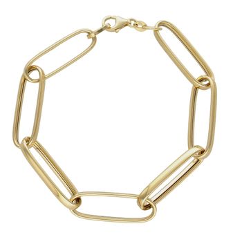 Złota bransoletka 585 splot spinaczowy duży DIA-BRA-7586-585. Prezentowana złota bransoletka to doskonała propozycja dla kobiet, które cenią sobie uniwersalne i oryginalne dodatki. Bransoletka w takiej formie to ciekawy mode.jpg