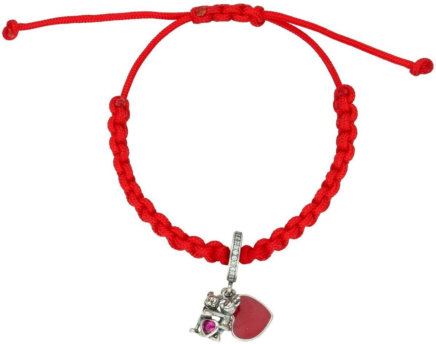 Czerwona bransoletka sznurkowa z zawieszką – symbol miłości i szczęścia.jpg