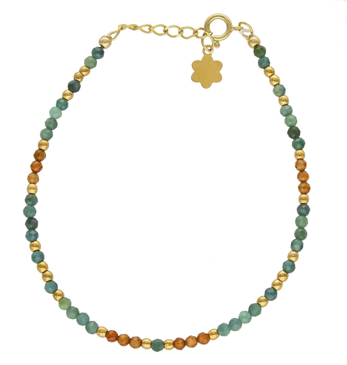 Bransoletka damska z turmalinem i hessonitem DIA-BRA-8012-925. Urocza bransoletka składająca się z drobnych kamieni naturalnych. Zastosowane kamienie w odcieniach złota oraz zieleni oprócz pięknego wyglądu posiadają szereg wł (1).jpg