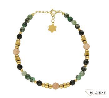 Bransoletka damska kamienie naturalne szmaragd, spinel DIA-BRA-8054-925. damska modna bransoletka. Bransoletka influencerek. Bra.jpg