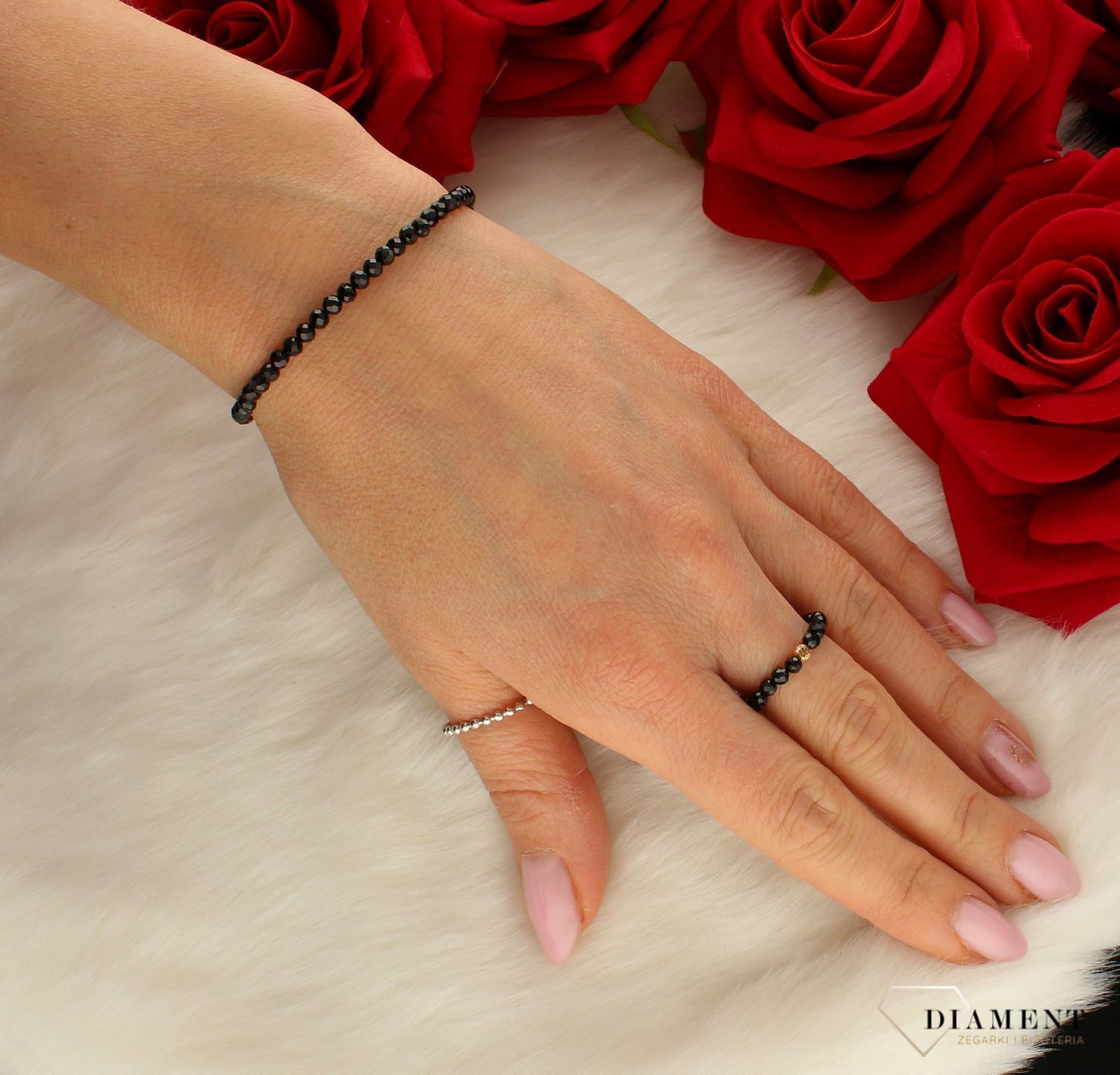 Bransoletka damska kamienie naturalne spinel DIA-BRA-8056-925. damska modna bransoletka. Bransoletka influencerek. Bransoletka z.jpg