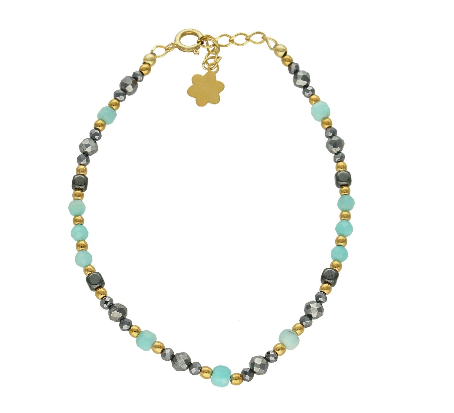 Bransoletka srebrna damska kamienie naturalne hikari, amazonit DIA-BRA-8060-925. Urocza bransoletka składająca się z drobnych kamieni naturalnych. Zastosowane kamienie w odcieniach zieleni i grafitu oprócz pięknego wyglądu p.jpg