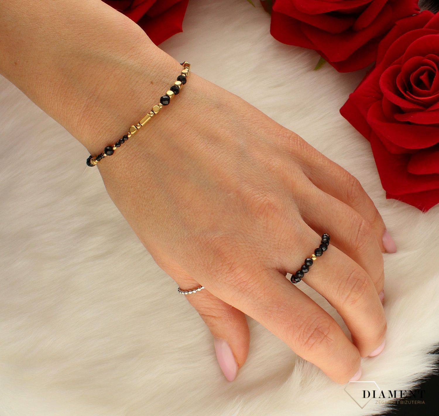 Bransoletka damska kamienie naturalne spinel, turmalin DIA-BRA-8061-925. damska modna bransoletka. Bransoletka influencerek. Bra.jpg