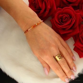 Bransoletka damska kamienie naturalne agat, opal, karneol DIA-BRA-8066-925. Bransoletka z koralików. Bransoletka na lato. Biżute.jpg