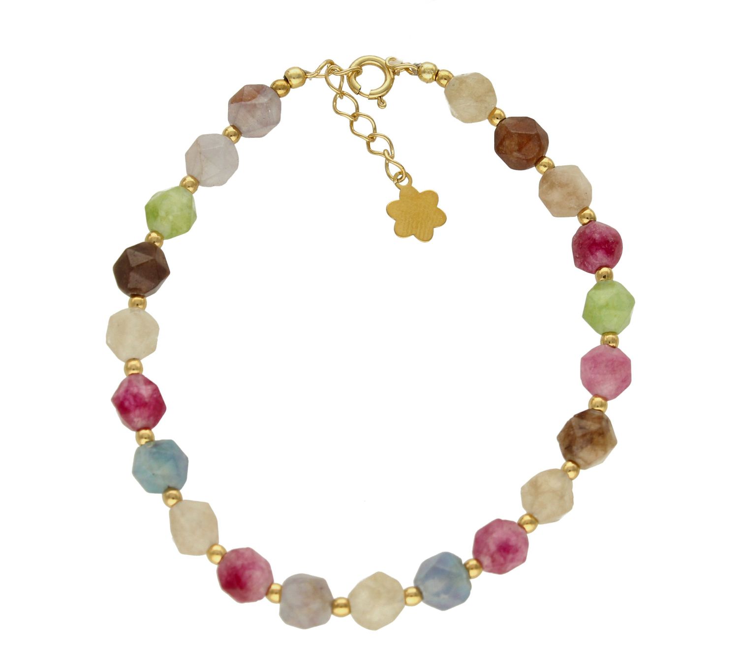 Bransoletka srebrna damska z turmalinem DIA-BRA-8067-925.Bransoletka srebrna damska z turmalinem. Urocza bransoletka składająca się z drobnych kamieni naturalnych. Zastosowane kamienie w odcieniach różu, zieleni i złota (2).jpg