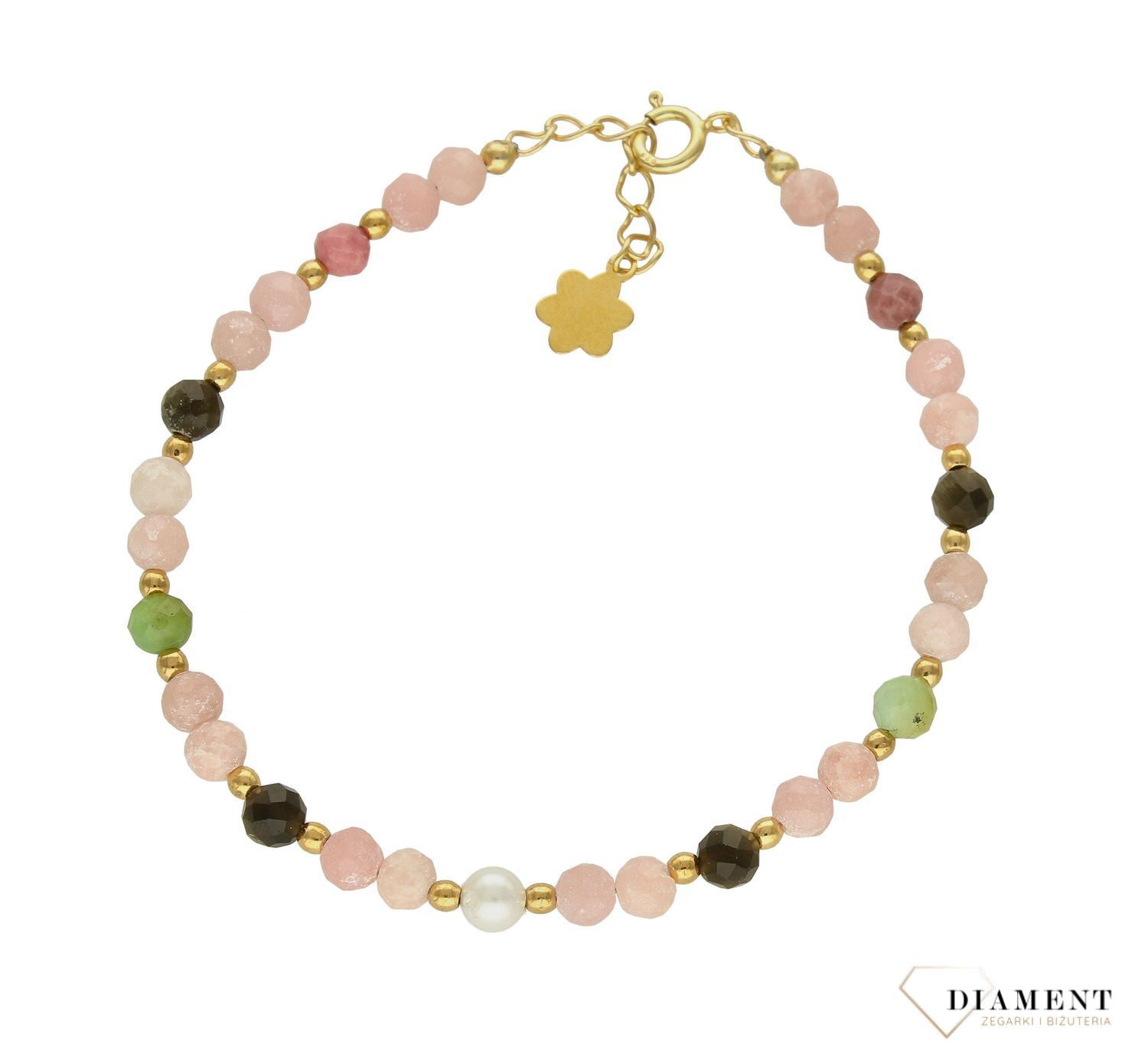 Bransoletka damska kamienie naturalne opal, spinel, rodonit, chryzopraz DIA-BRA-8109-925.  damska modna bransoletka. Bransoletka.jpg