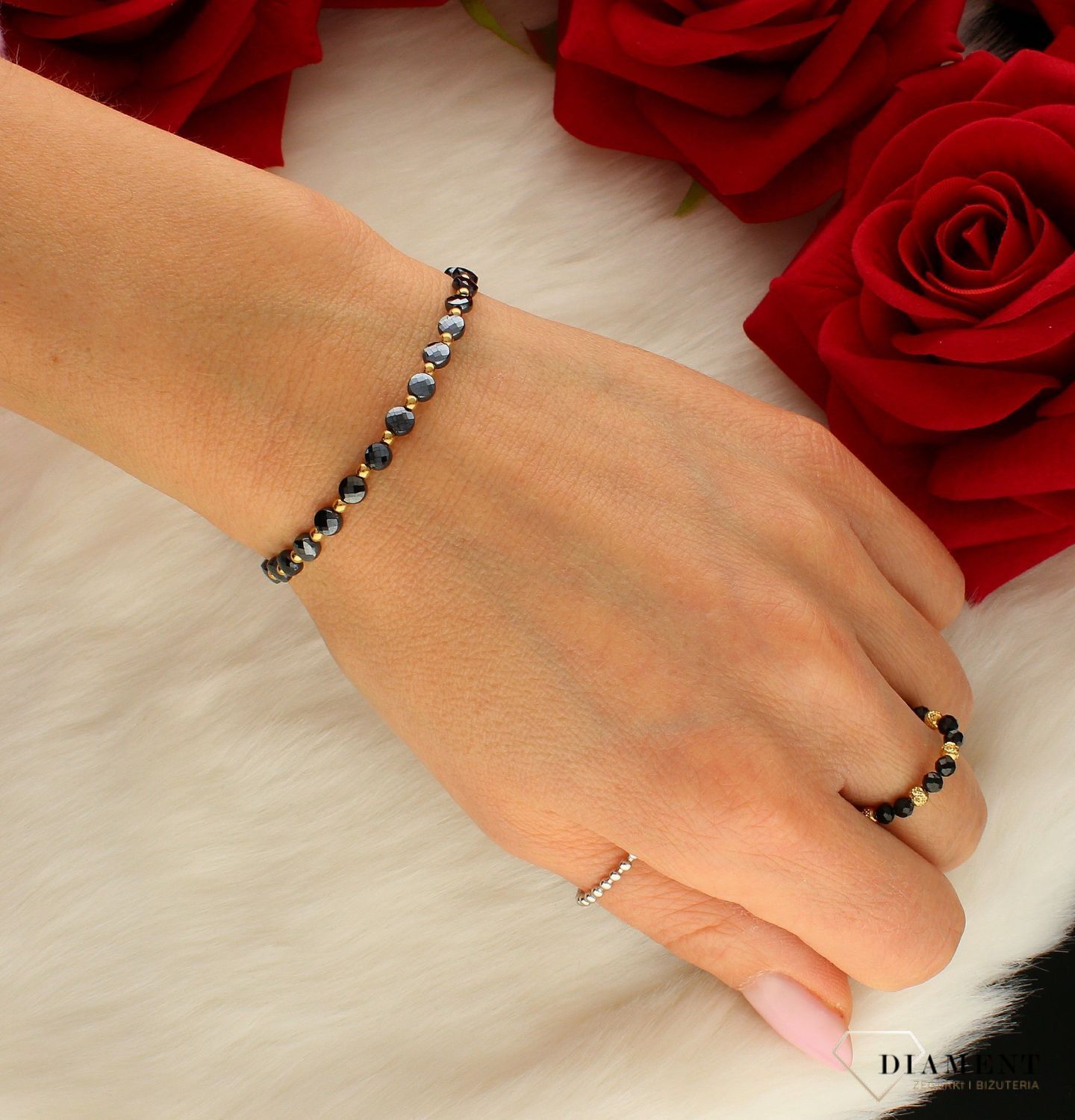 Bransoletka damska kamienie naturalne spinel cejloński DIA-BRA-8110-925.  damska modna bransoletka. Bransoletka influencerek. Bransoletka z kamieniami właściwości. kamienie ochronne. Biżuteria z kamieniami..jpg