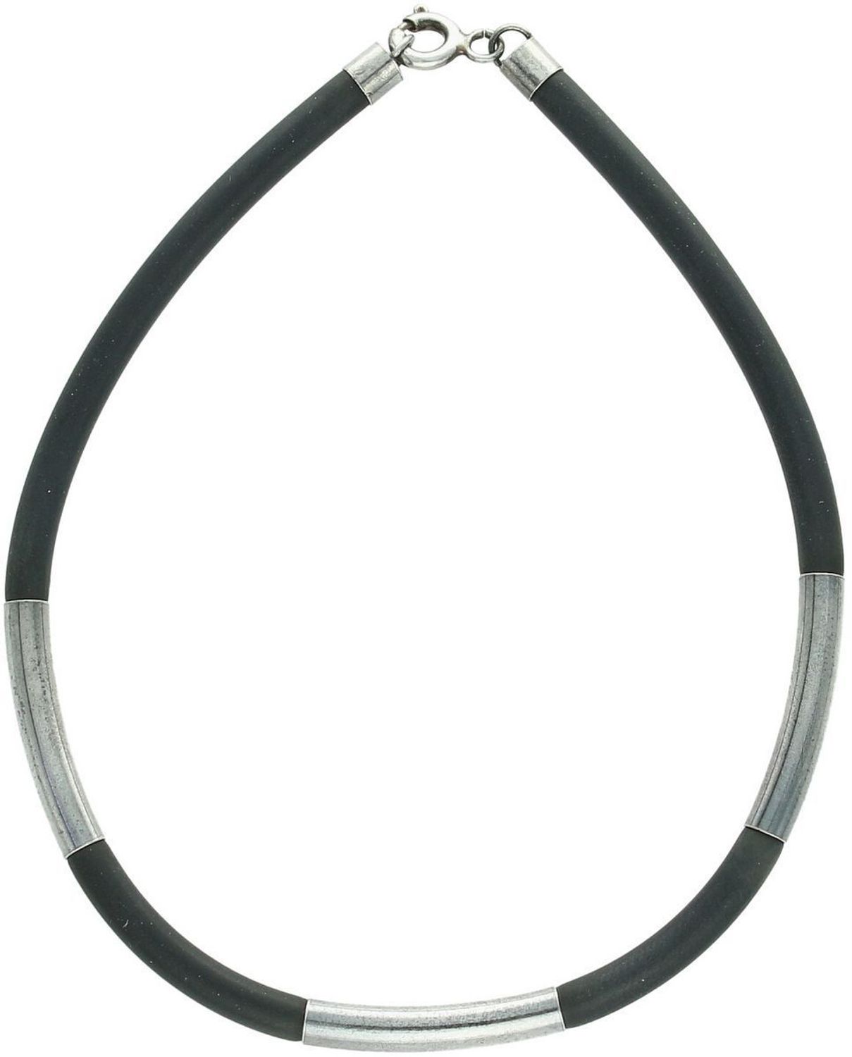 Bransoletka damska srebro 925 gumowa 19 cm karabińczyk,,.jpg