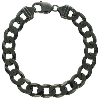 Męska bransoletka srebrna 925- Czarna pancerka 11mm.jpg