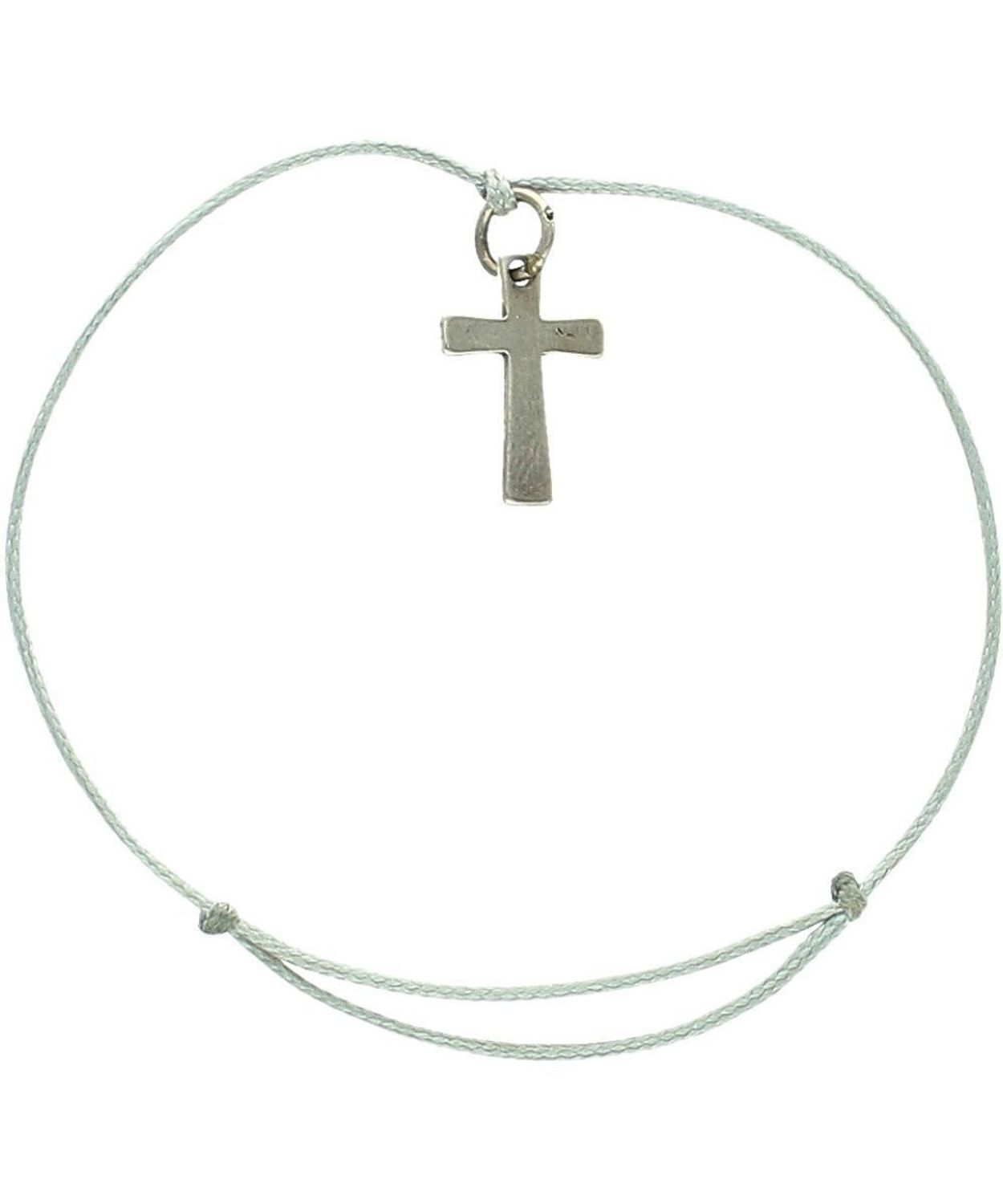 Bransoletka z krzyżykiem ze srebra 925 na sznurku – subtelna, regulowanad.jpg