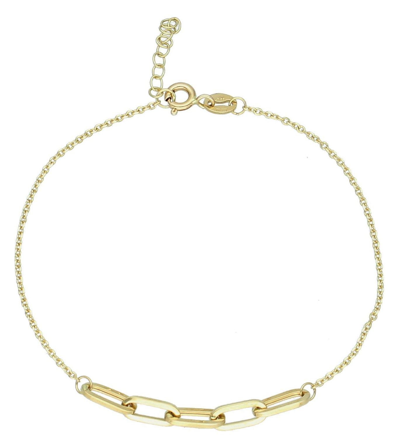 Bransoletka złota ankier pr 585, DIA-BRA-9054-585 Złota bransoletka o splocie ankier to rodzaj bransoletki, który z pewnością zachwyci kobiety eleganckie, wytworne, pełne klasy. Jest to model bardzo prosty 1.jpg