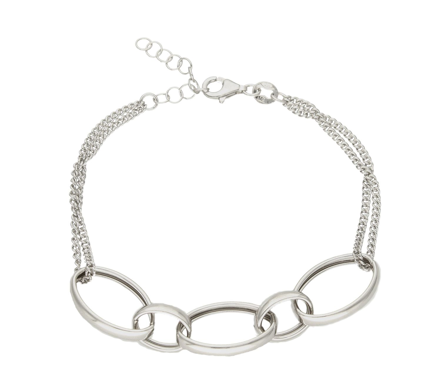 Bransoletka srebrna damska owalne ogniwka DIA-BRA-9103-925. Idealny pomysł na prezent. Subtelna ozdobna bransoletka, która świetnie się sprawdzi jako dodatek do letnich stylizacji.  Bransoletka z najwyższej jakości srebra, p.jpg