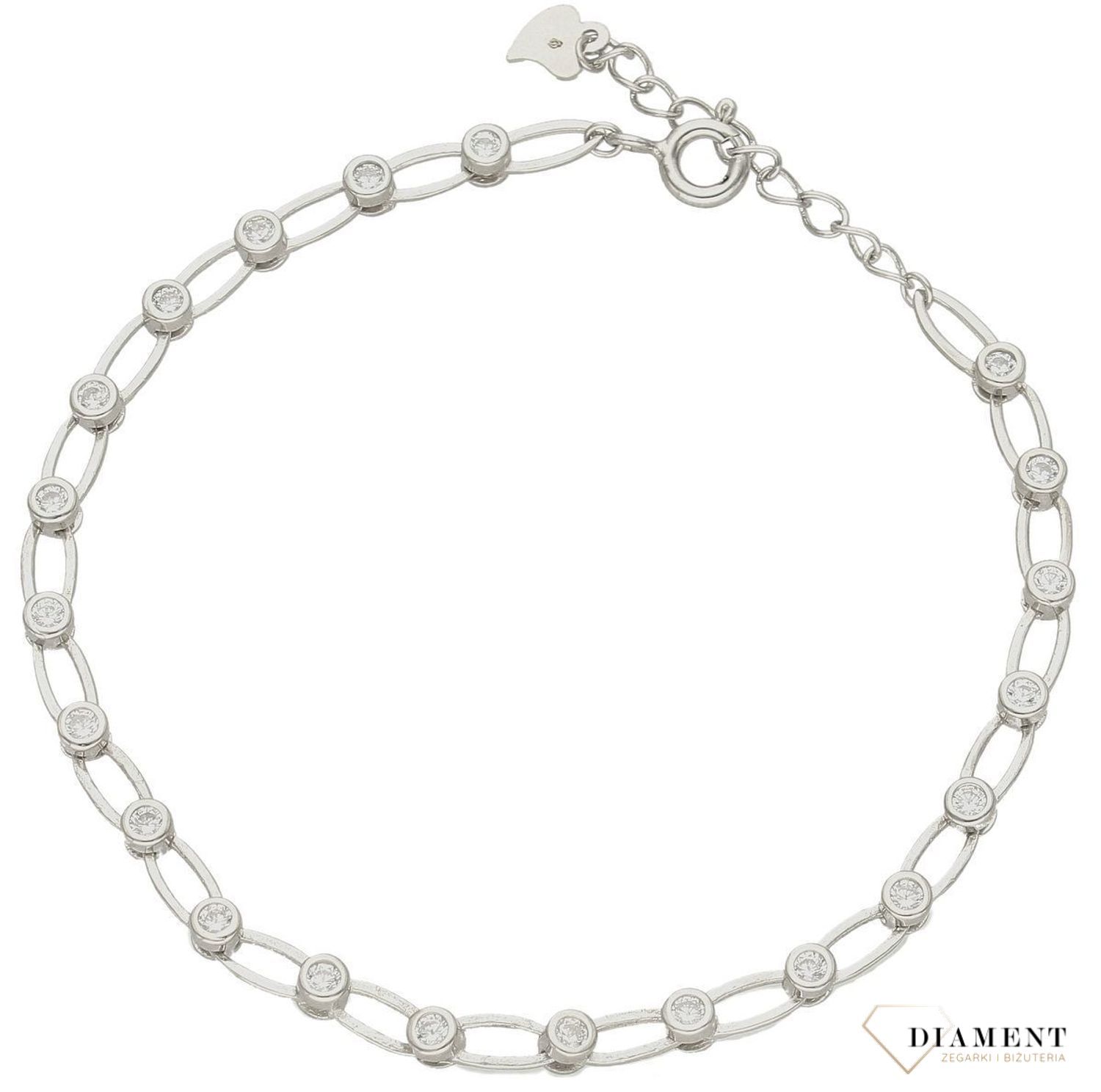 Srebrna bransoletka damska połączone cyrkonie DIA-BRA-9664-925d.jpg
