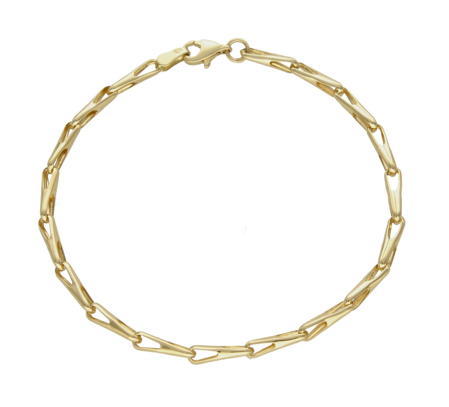 Damska złota  bransoletka 585 o splocie pustych ziarenek DIA-BRA-9795-585.jpg