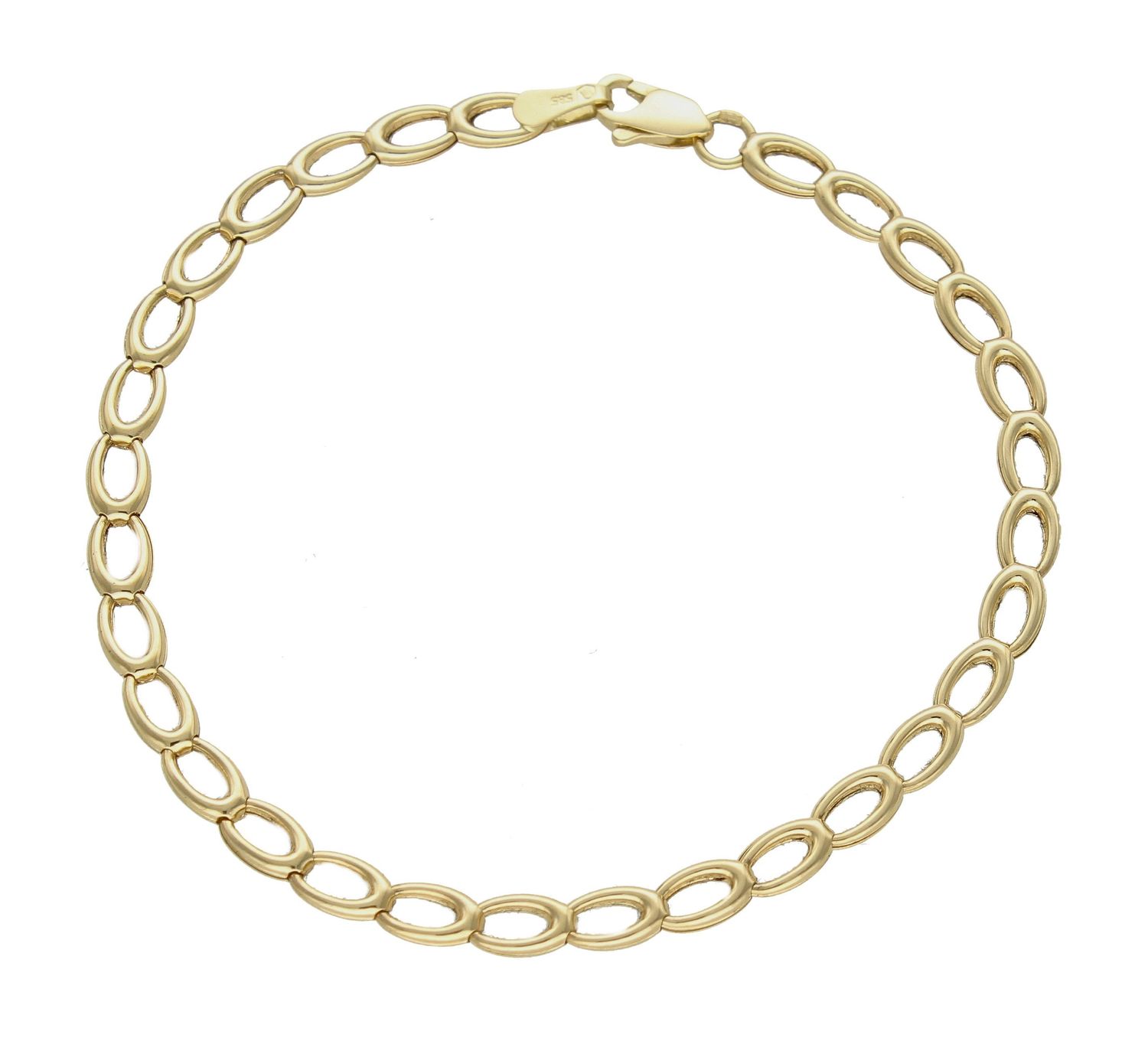 Złota damska bransoletka 585 z owalnych ogniwek  DIA-BRA-9797-585.jpg