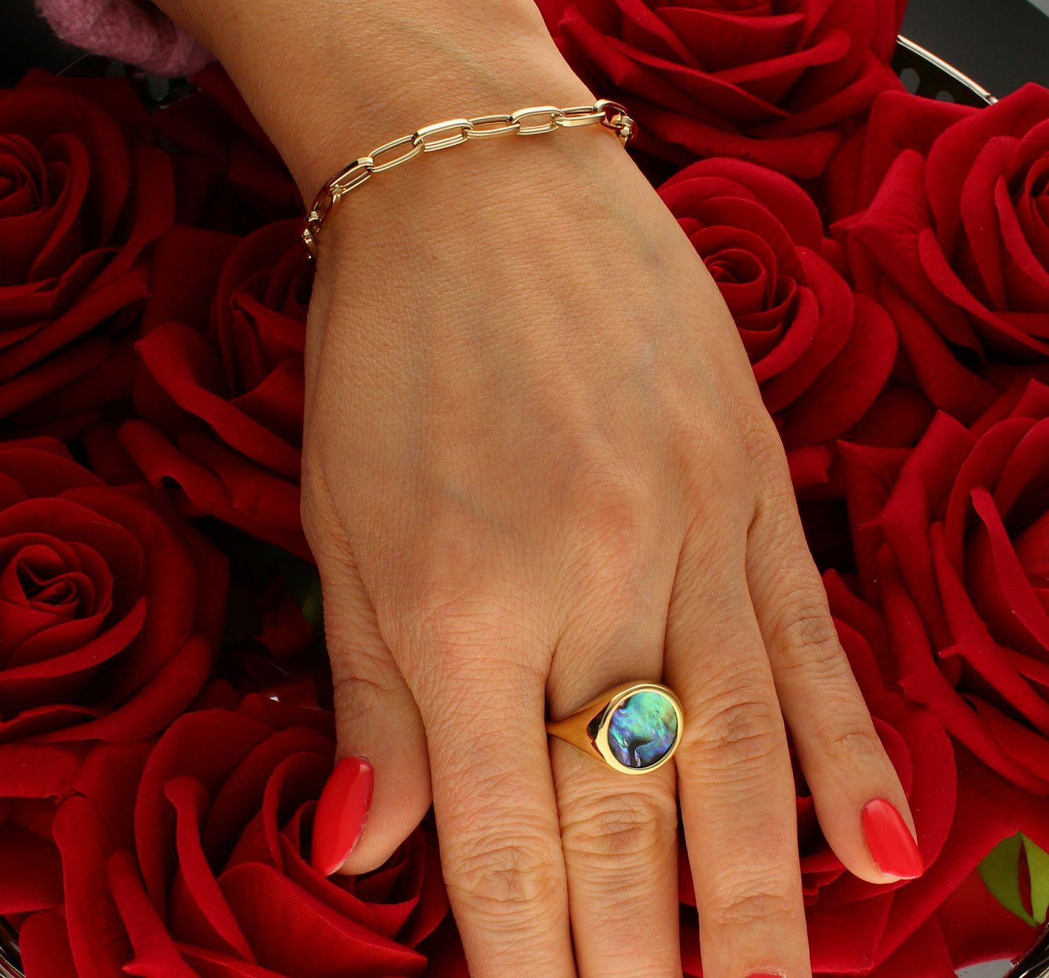 Damska bransoletka złota 585 Paper Clip DIA-BRA-9800-585.jpg