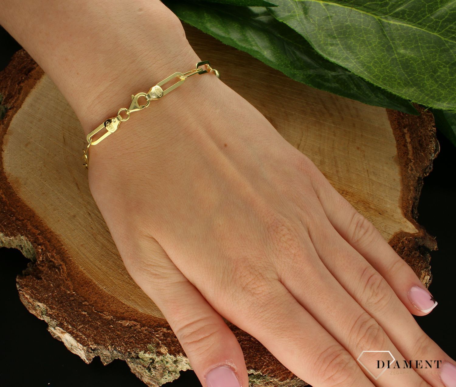 Srebrna bransoletka damska 925 pozłacana z kulkami i sercem DIA-BRA-9983-925. Srebrna bransoletka damska pozłacana. Srebrna bransoletka damska z kulkami i sercem. Srebrna bransoletka idealna na prezent dla kobiety (3).jpg