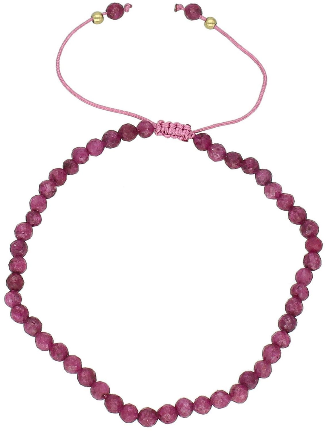 Bransoletka damska na sznureczku z naturalnymi rubinami – regulowane zapięcie, stal szlachetna,,.jpg