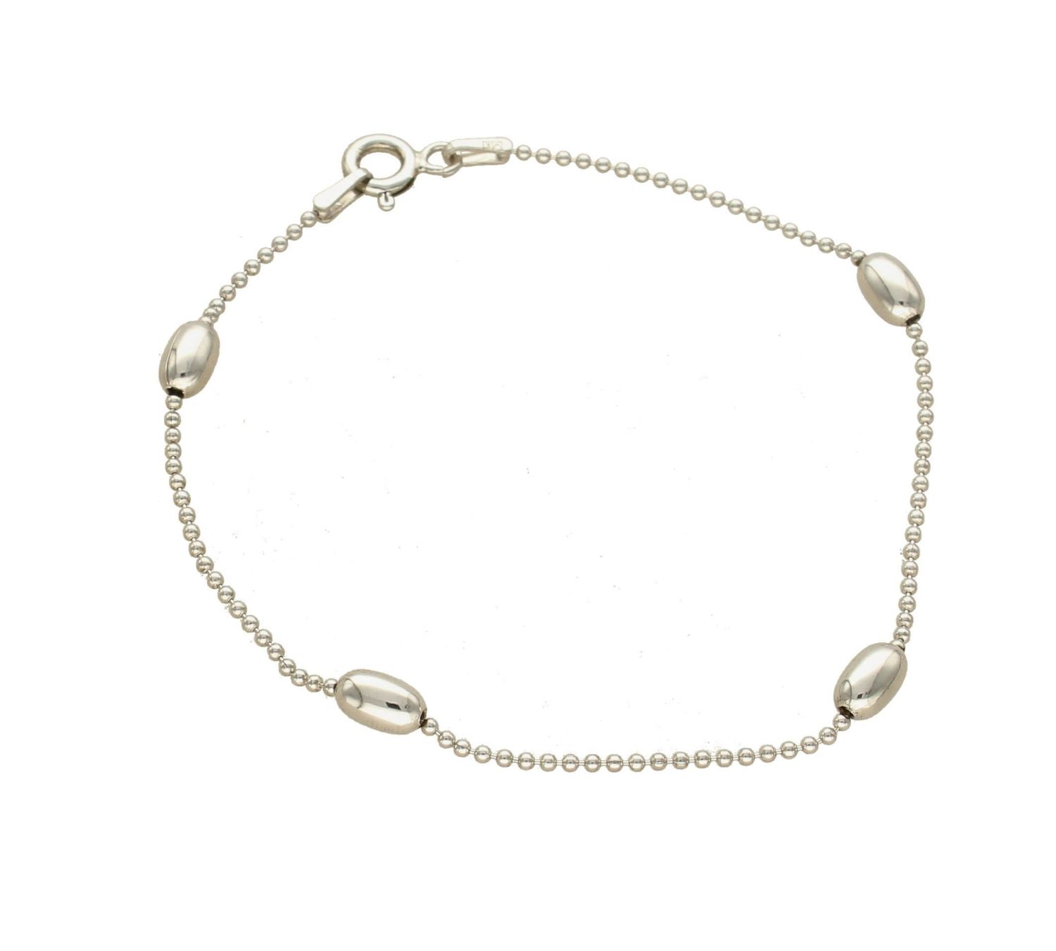 Srebrna bransoletka z kuleczek ozdobiona gładkimi fasolkami DIA-BRA-APARTI32-925.jpg