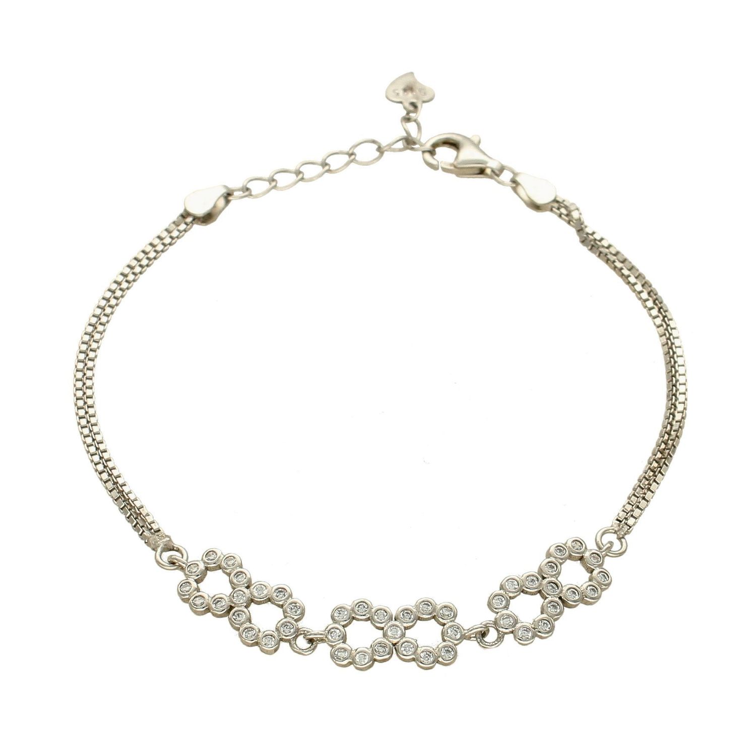 Srebrna bransoletka znaki nieskończoności z cyrkonią DIA-BRA-APARTI42-925.jpg