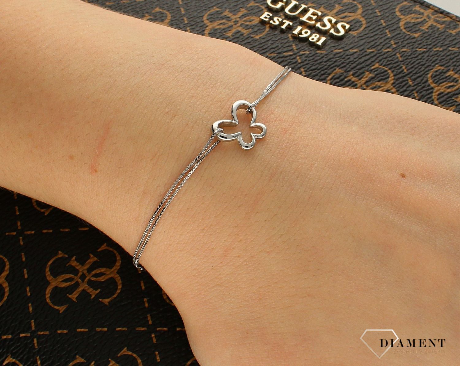 Srebrna bransoletka celebrytka z Motylkiem DIA-BRA-APARTI43-925.jpg