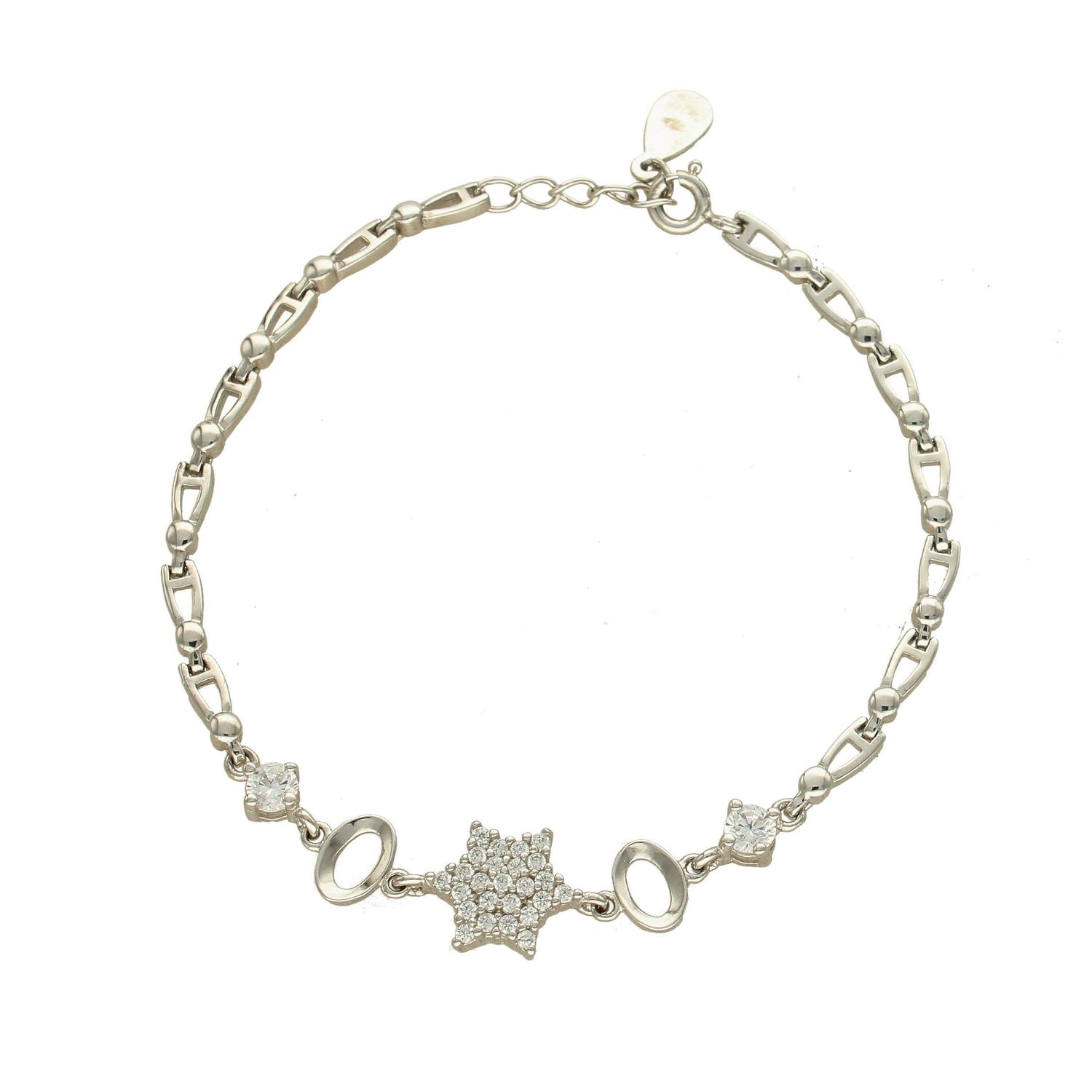 Srebrna bransoletka 925 Błyszcząca gwiazda DIA-BRA-APARTI8-925.jpg