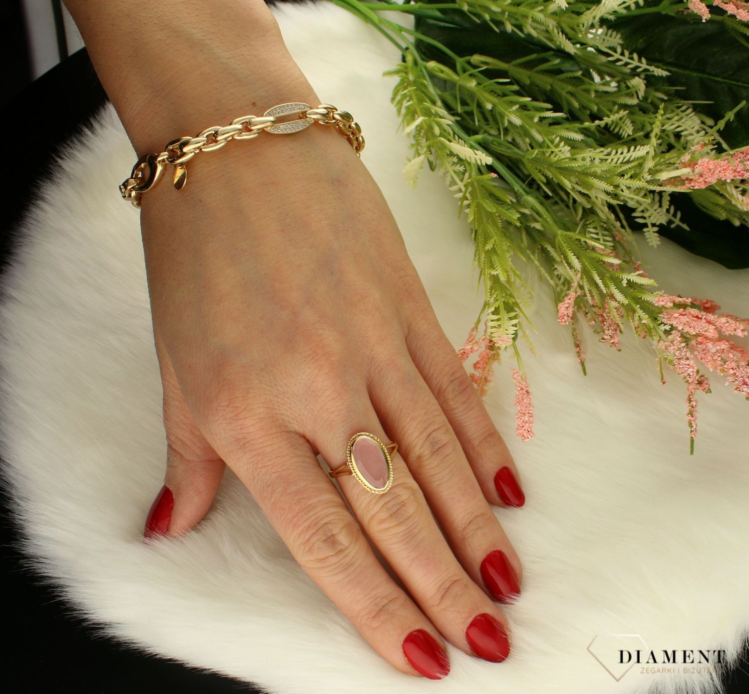 Złota bransoletka damska 585 nowoczesny wzór DIA-BRA-B006 (1).jpg