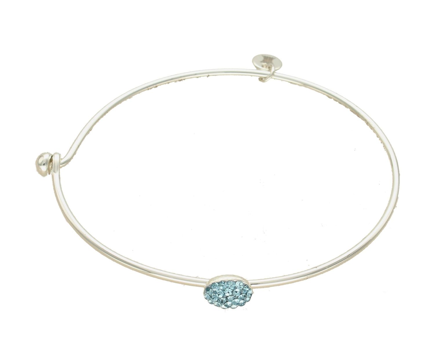 Bransoletka Karpiński Klasyczna z kryształkami Swarovskiego niebieska DIA-BRA-B13565Ag-BLUE.jpg