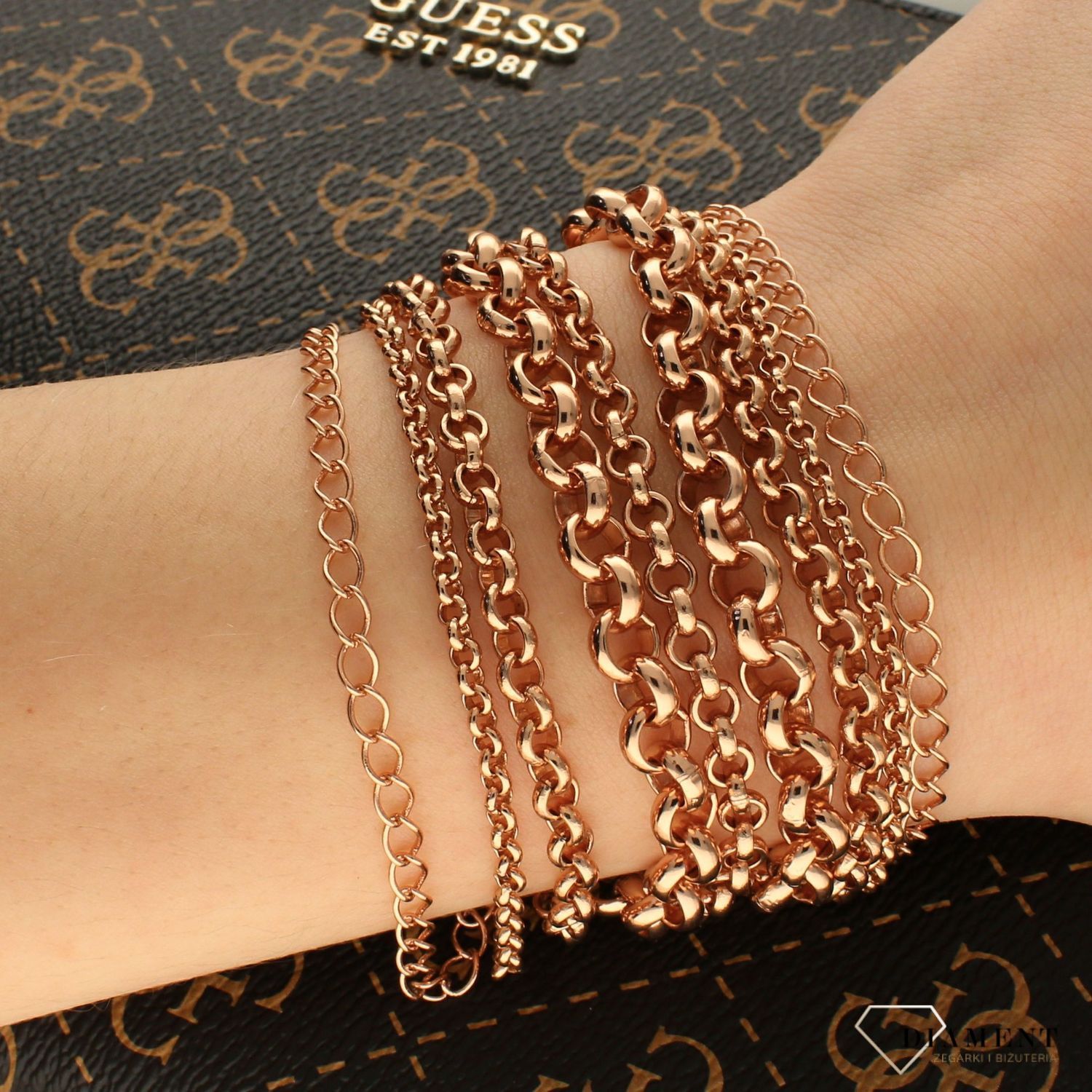 Bransoletka różowe złoto 'Colibra' Karpiński DIA-BRA-B13658AuR.jpg