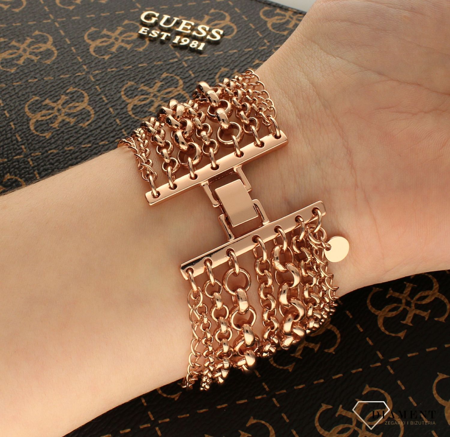 Bransoletka różowe złoto 'Colibra' Karpiński DIA-BRA-B13658AuR.jpg