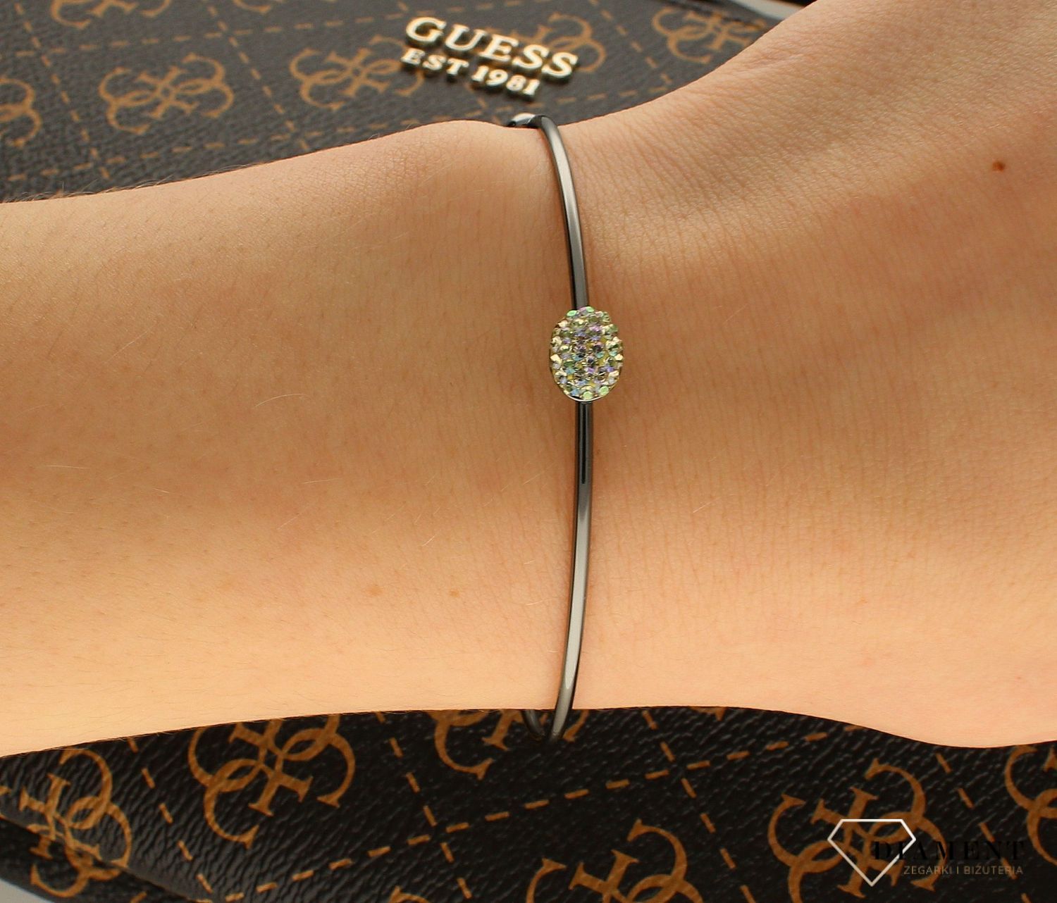 Bransoletka Karpiński z kryształkami Swarovskiego w kolorze żółtym DIA-BRA-B14005RU-Z.jpg