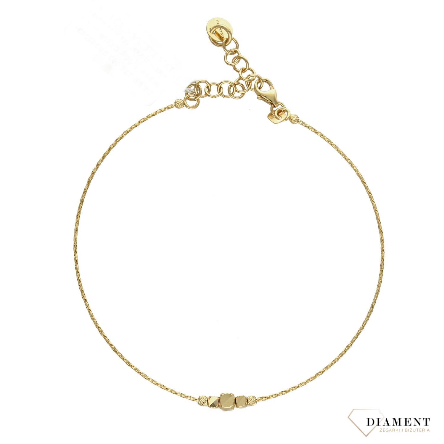 Bransoletka ze złota delikatne kosteczki 585 DIA-BRA-B205289-585.jpg