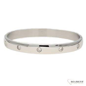 Stalowa bransoletka kółko owal DIA-BRA-B492336-STAL. Elegancka bransoletka dla każdej kobiety. Doskonała propozycja dla kobiet, które cenią sobie efektowne i zarazem proste dodatki..jpg