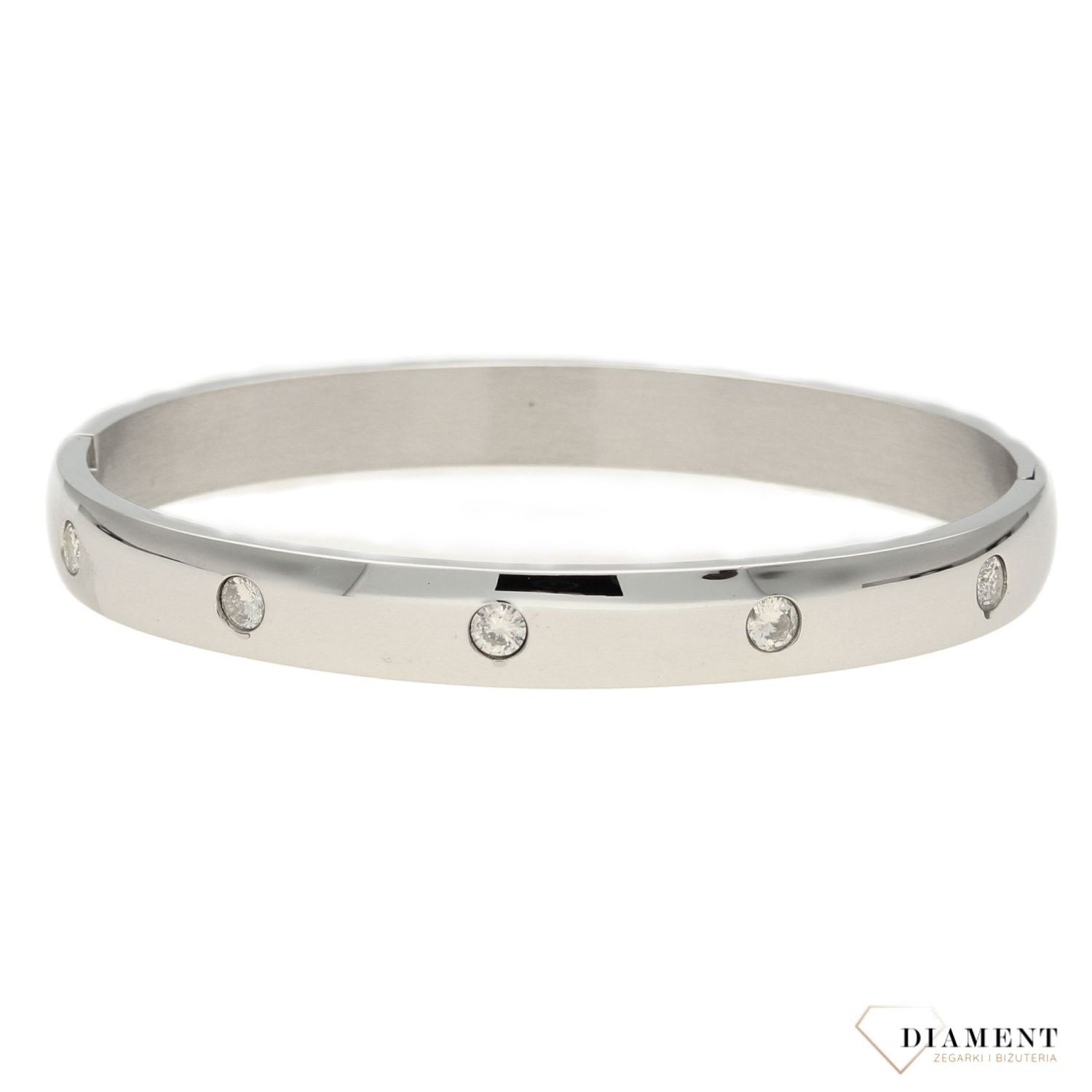 Stalowa bransoletka kółko owal DIA-BRA-B492336-STAL. Elegancka bransoletka dla każdej kobiety. Doskonała propozycja dla kobiet, które cenią sobie efektowne i zarazem proste dodatki..jpg