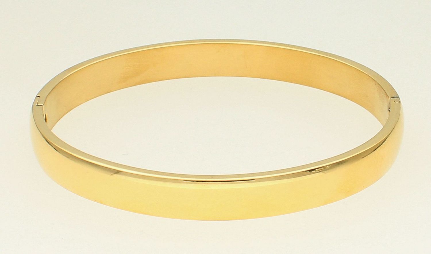 Sztywna bransoletka damska stalowa gładka w złotym kolorze DIA-BRA-B772638-STAL (2).jpg