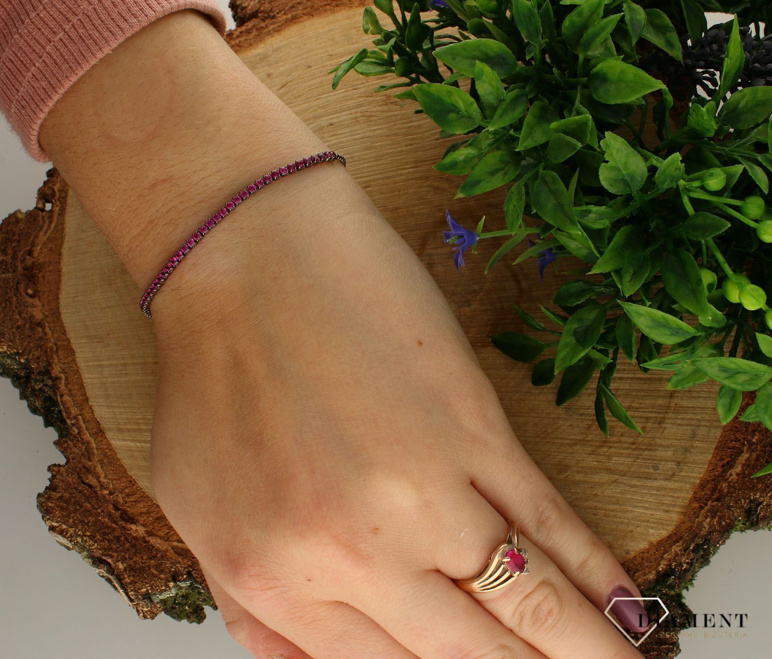 Bransoletka srebrna z różową cyrkonią DIA-BRA-BECLOLTBR08 (1).jpg